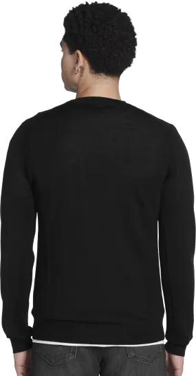 Merino Wool Crewneck Sweater for Men in Slim Fit