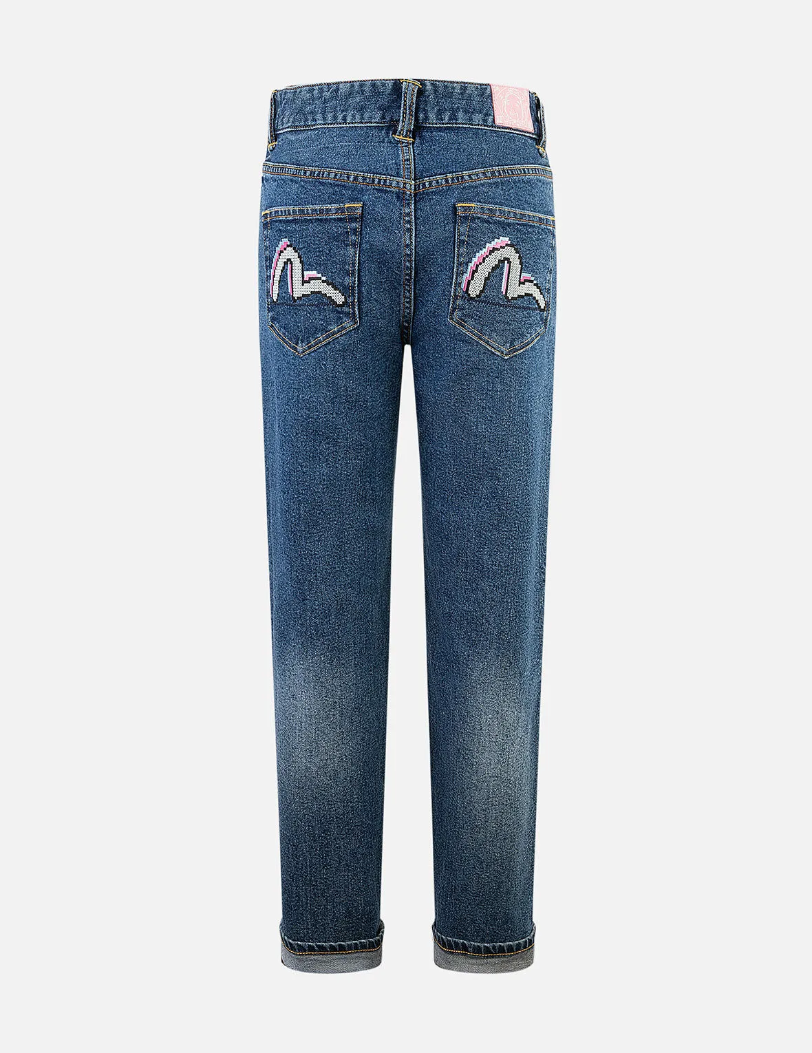 Modern Seagull Embroidered Relax Jeans