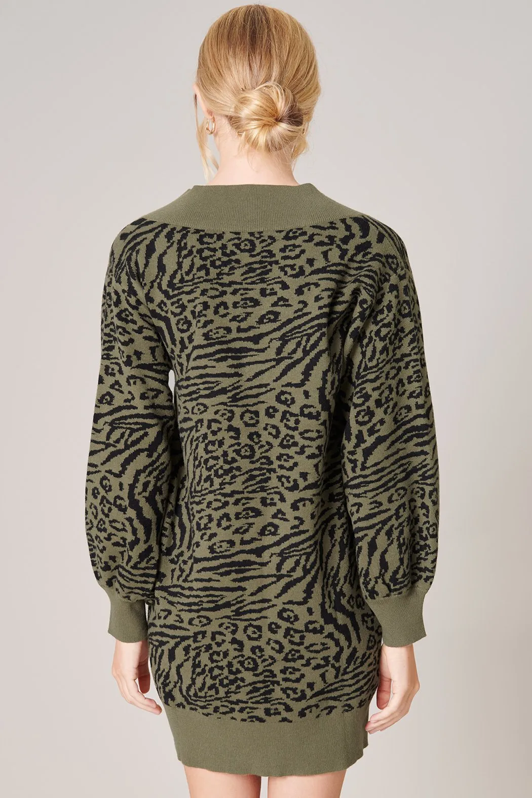 Mojave Animal Print Sweater Dress