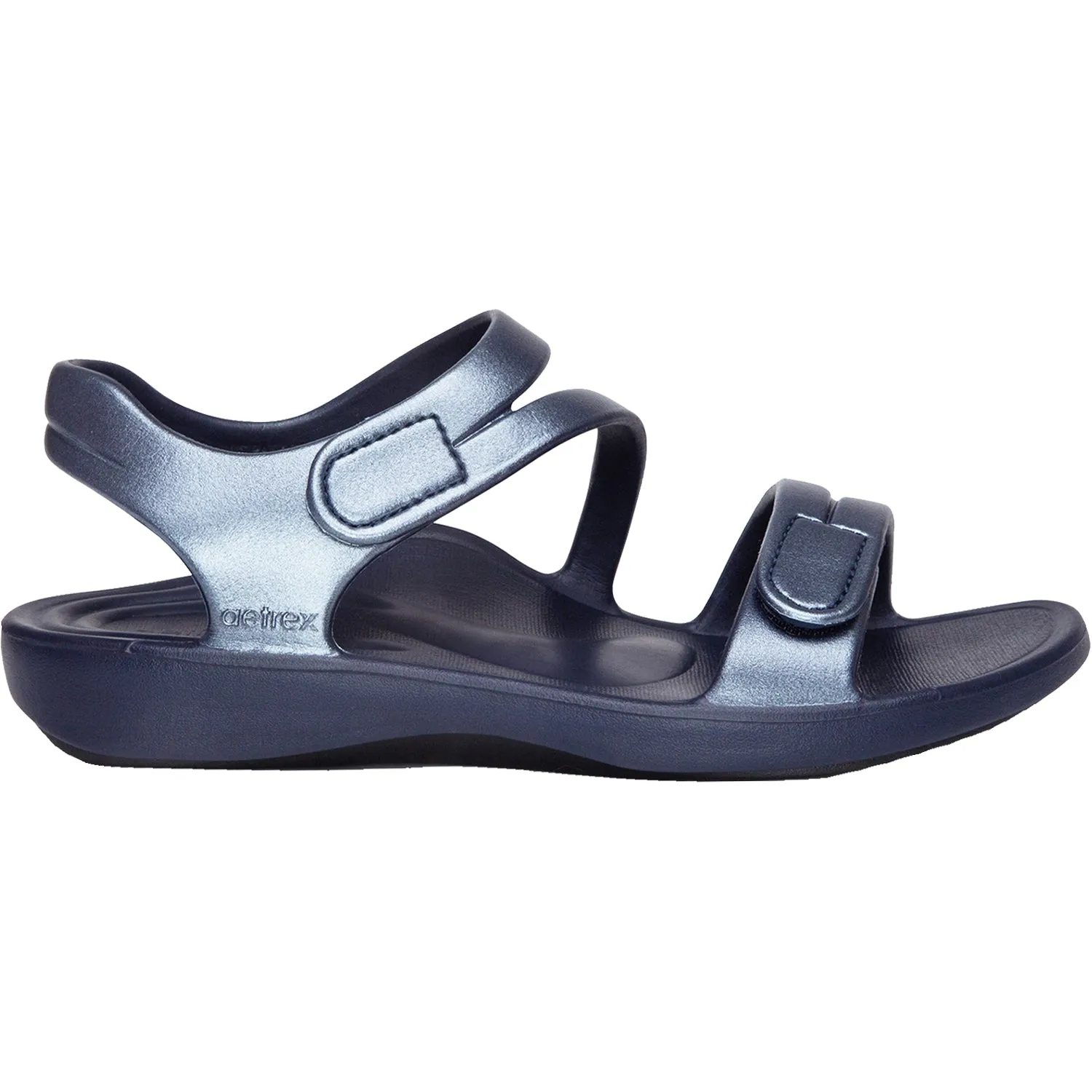 Navy Shimmer Jillian Sport Women's EVA Sandals by Aetrex