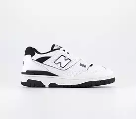 New Balance BB550 White Black Athletic Shoes