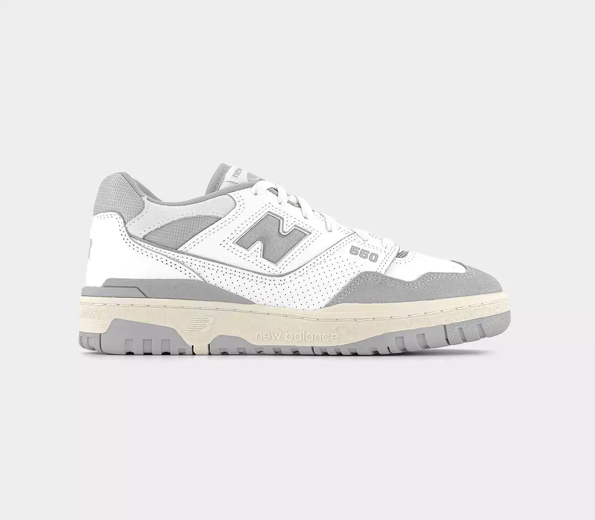 New Balance BB550 White Gray Offwhite Training Shoes