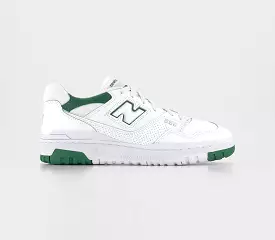 New Balance BB550 White Green Athletic Shoes