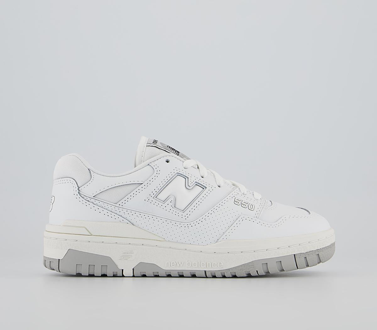 New Balance BB550 White Grey Athletic Shoes