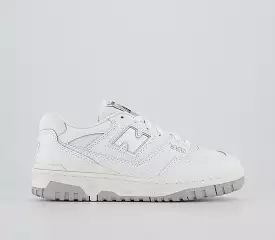 New Balance BB550 White Grey Athletic Shoes.