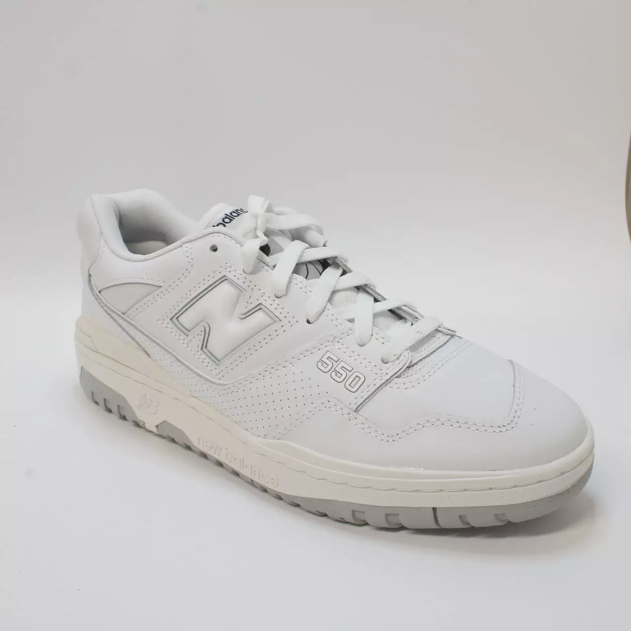 New Balance BB550 White Grey Athletic Shoes.