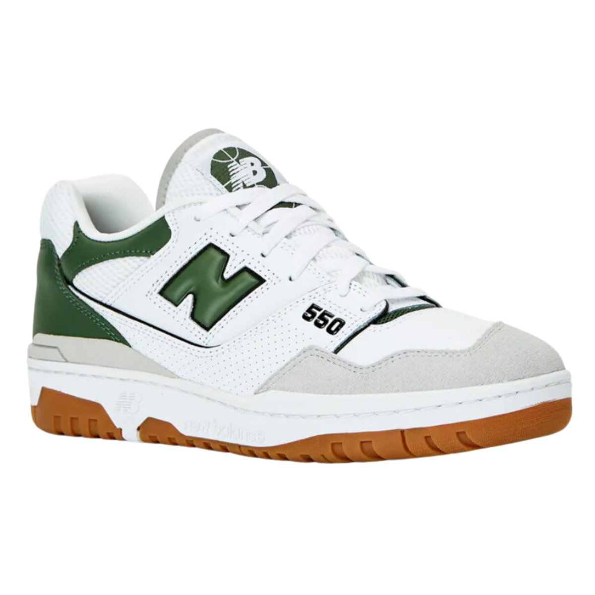 New Balance BB550ESB Men's White Green Gum