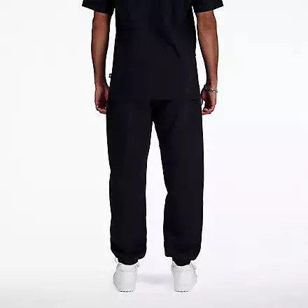 New Balance black fleece trackpants for men.