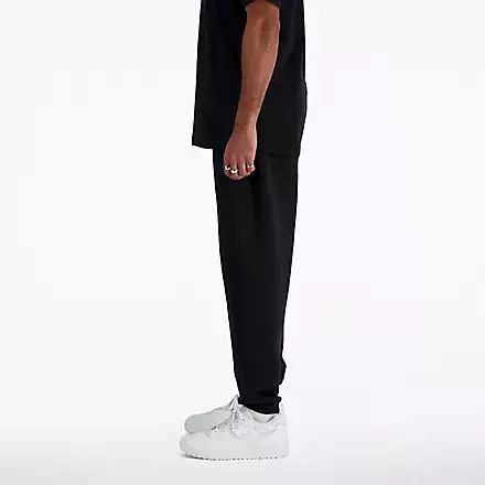 New Balance black fleece trackpants for men.