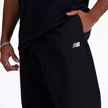 New Balance black fleece trackpants for men.