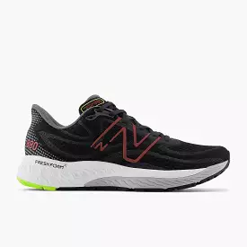 New Balance Men's Fresh Foam X 880V13 Black and Red Shoe (Size 2E)