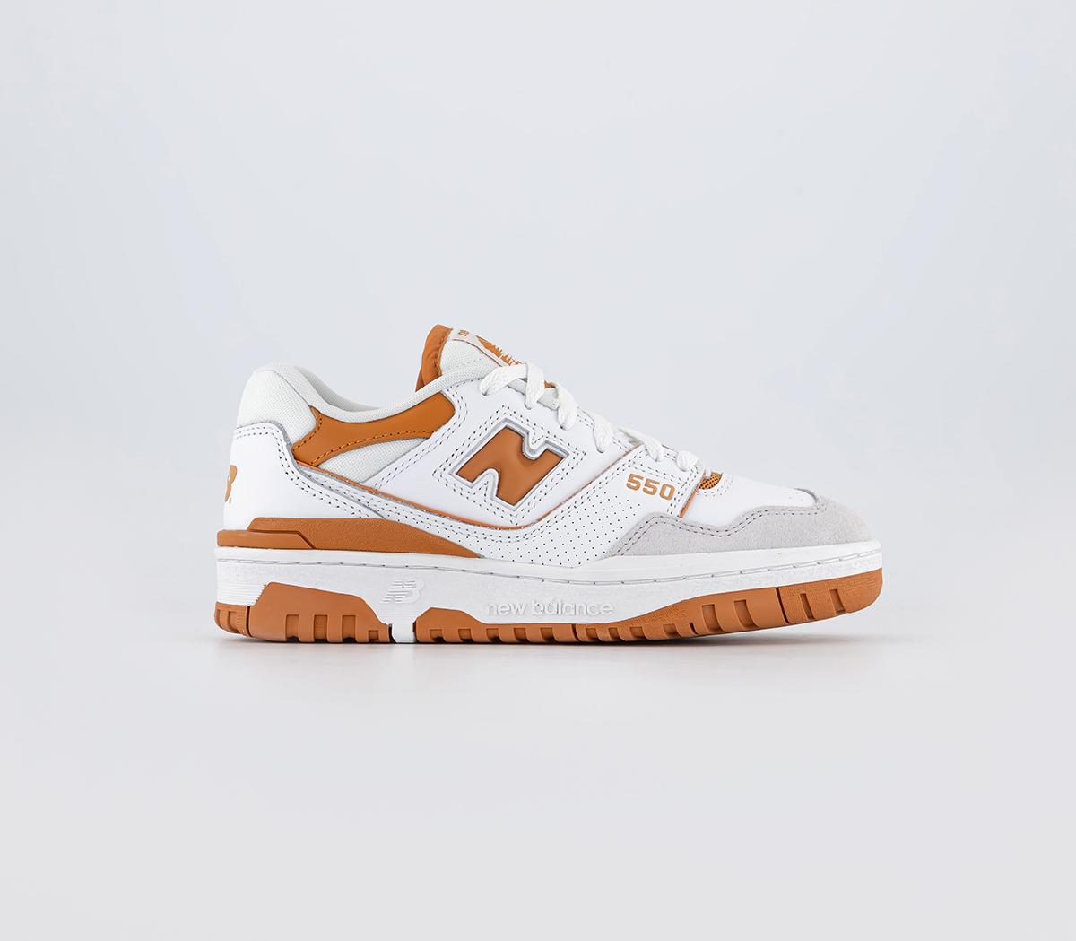 New Balance White Orange Grey Trainers