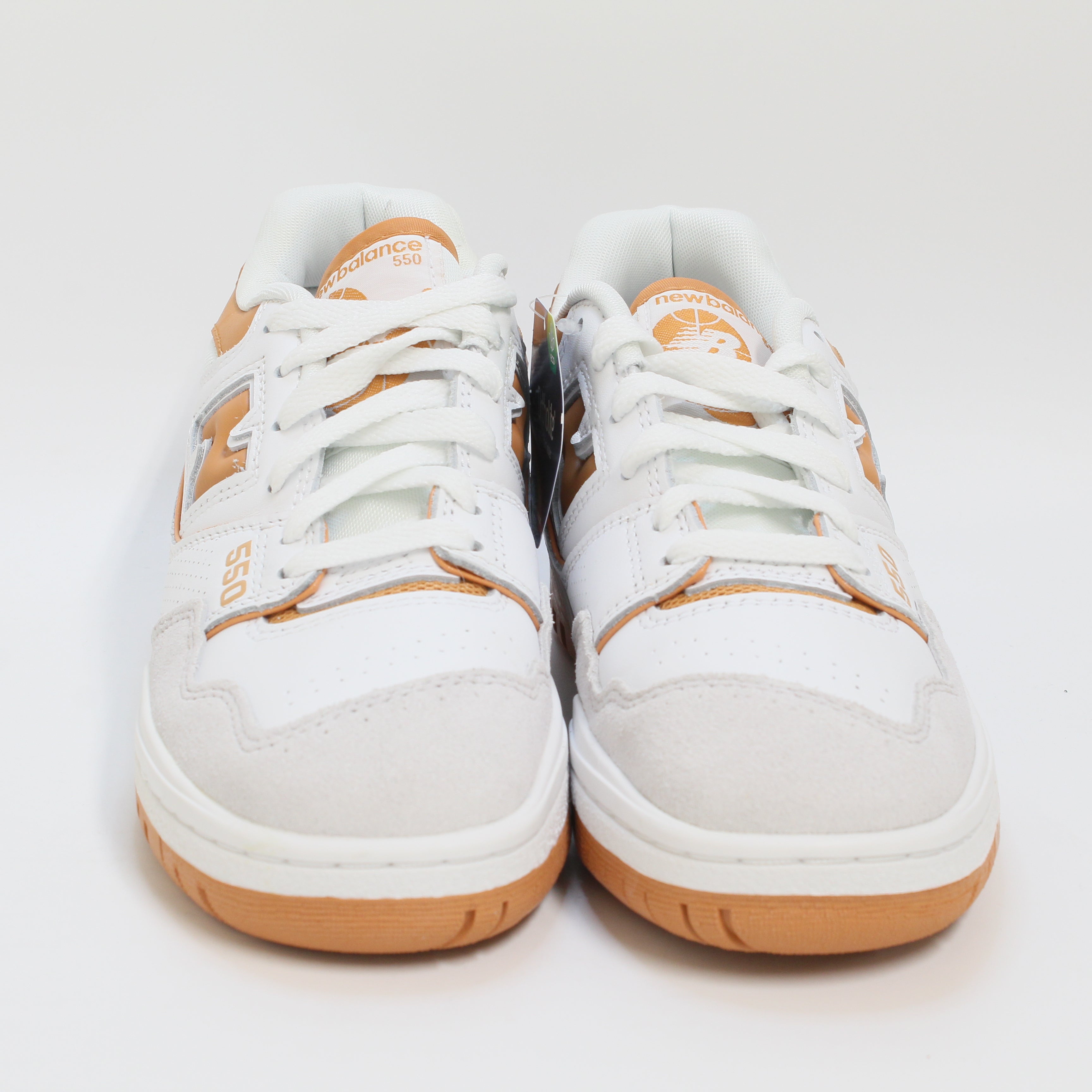 New Balance White Orange Grey Trainers