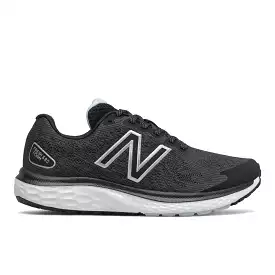 New Balance Women's Fresh Foam 680V7 Black White Running Shoe