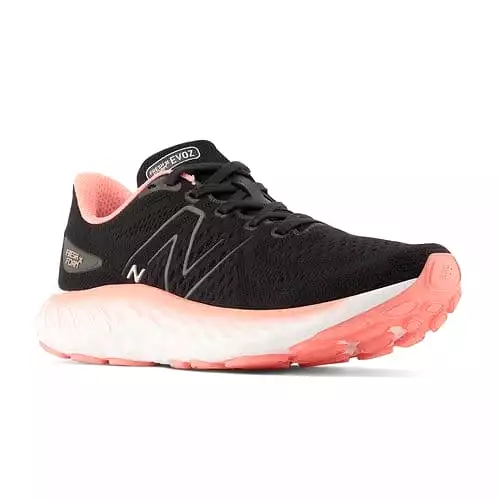 New Balance Women's Fresh Foam EVOZ V3 Running Shoes - Black/Pink (B Width)