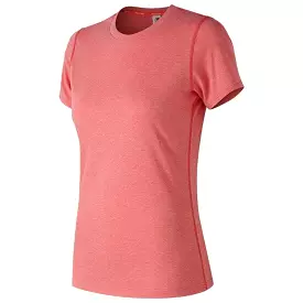 New Balance Women's Heather Tech Short Sleeve Pink