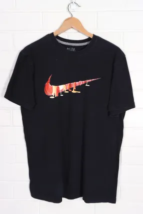 Nike Melt Drip Swoosh Logo T-Shirt - Size M-L