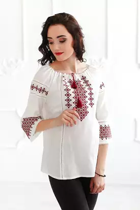 Olena's Embroidered Blouse