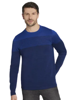 Ombre Stripe Crewneck Sweater in Slim Fit Style