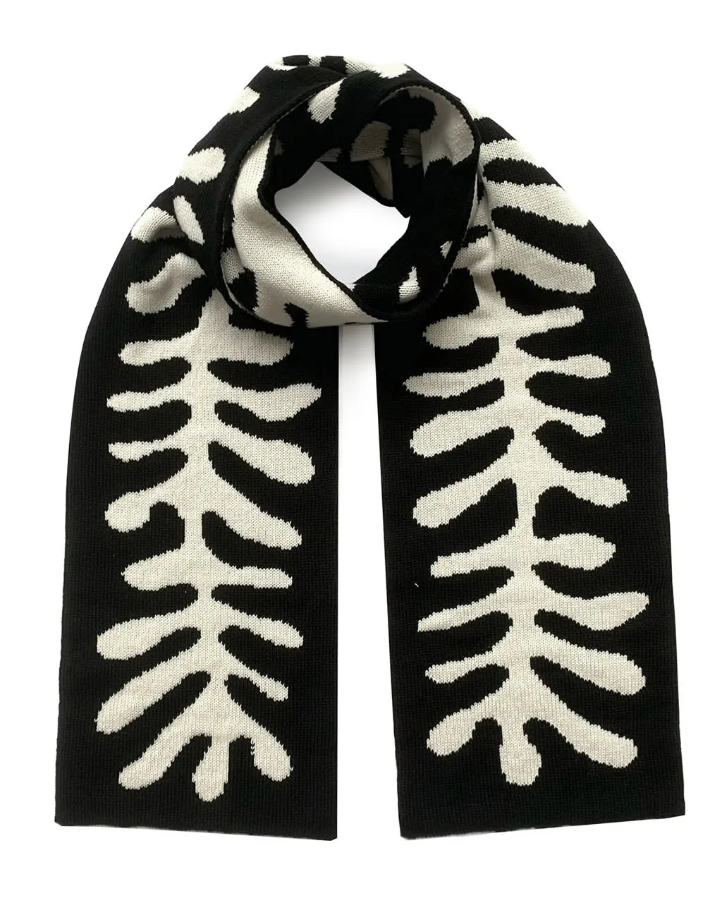 Organic Shape Wool and Cashmere Scarf