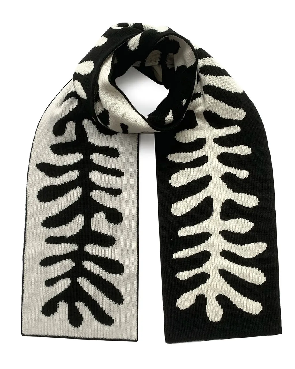 Organic Shape Wool and Cashmere Scarf