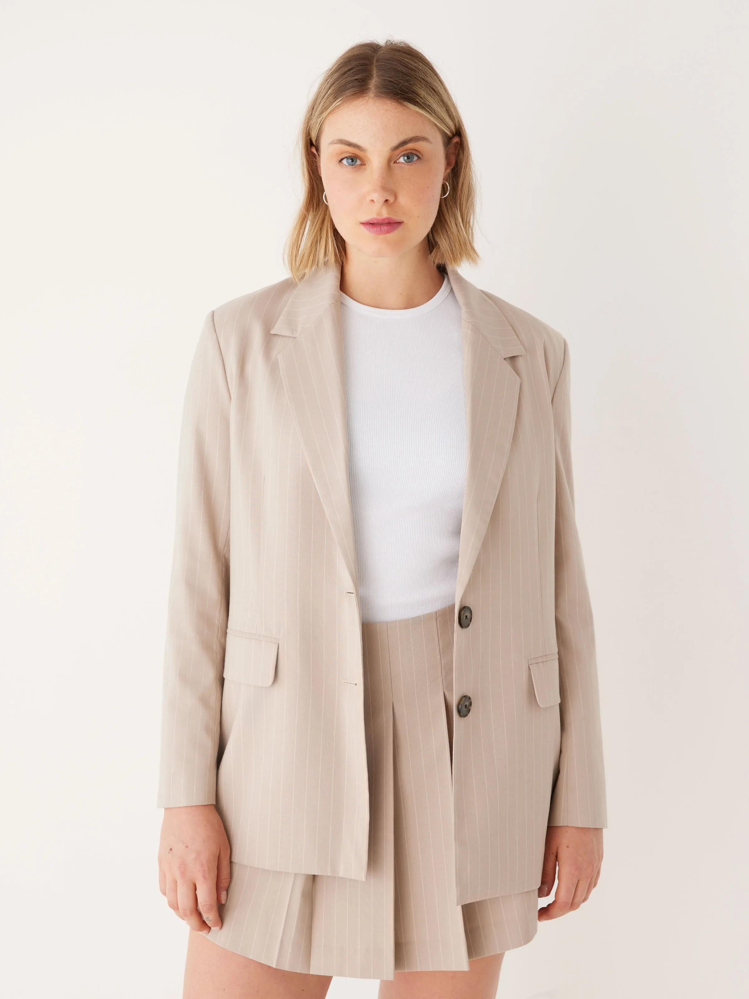 Oxford Tan Pinstriped Comfort Blazer