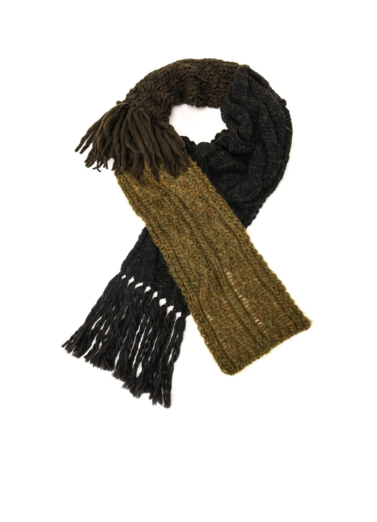 Patched Knitted Scarf Variety