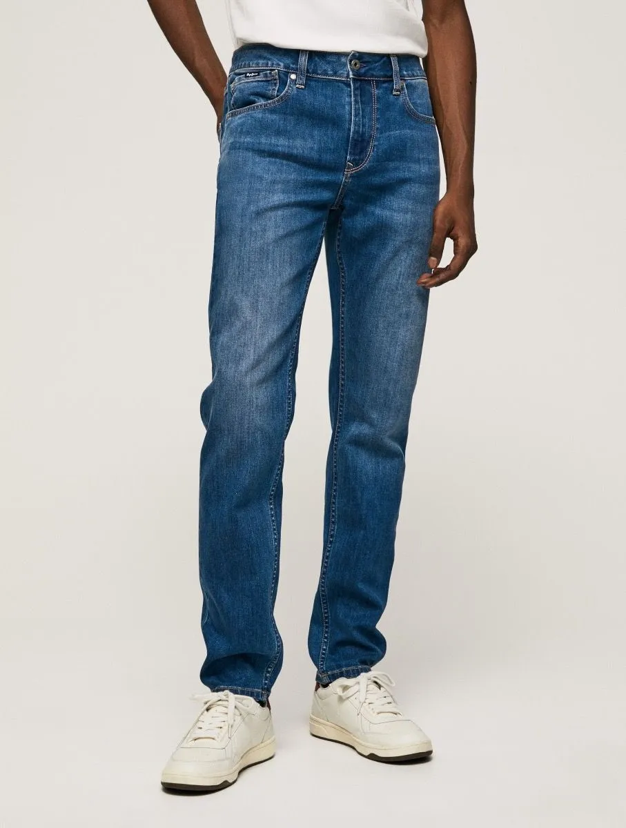 Pepe Jeans Hatch Slim Fit Denim Jeans in Dark Used Wiser Wash