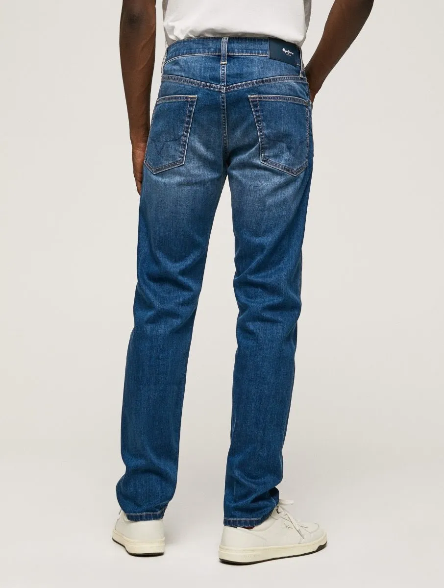 Pepe Jeans Hatch Slim Fit Denim Jeans in Dark Used Wiser Wash