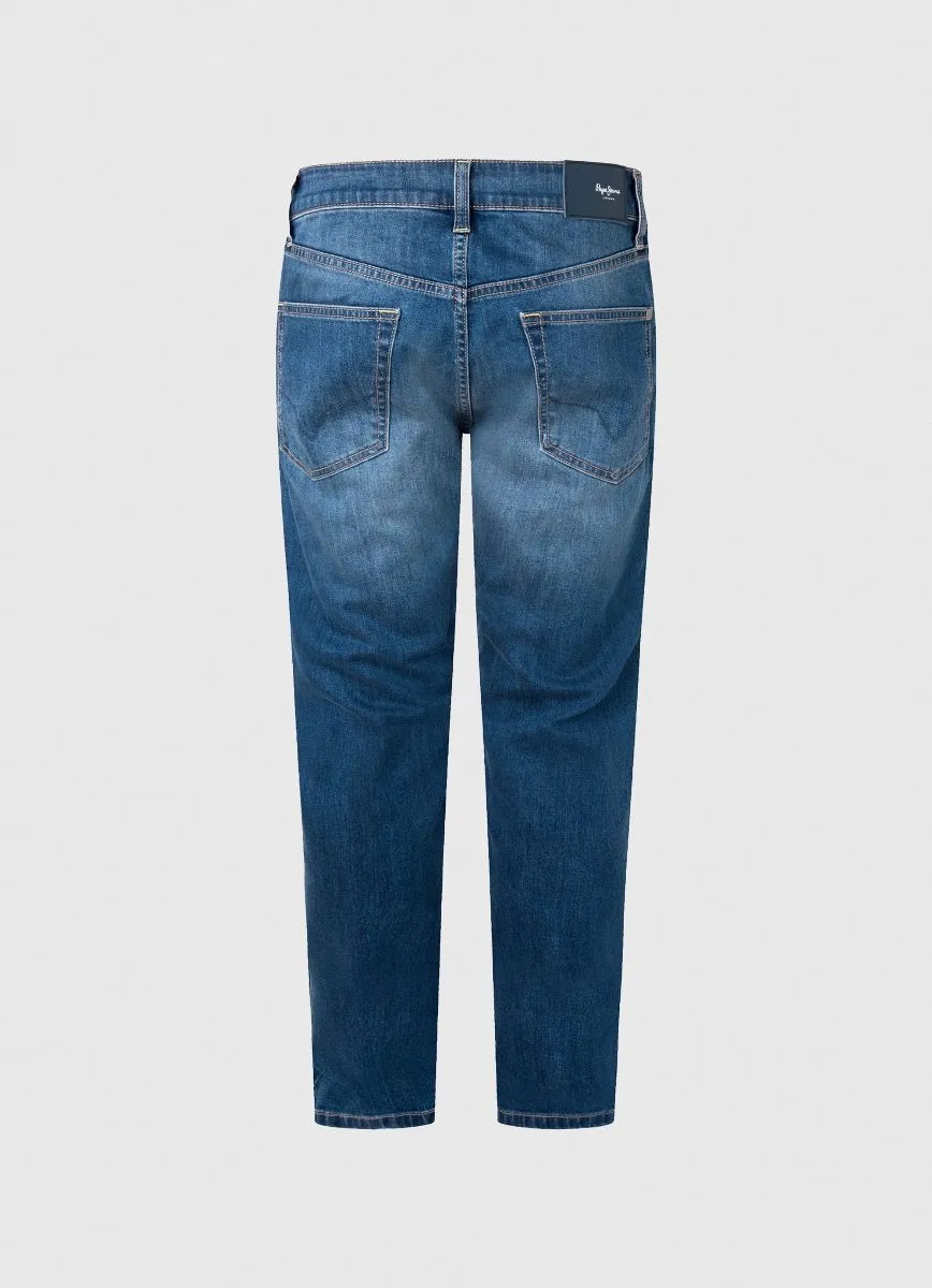 Pepe Jeans Hatch Slim Fit Denim Jeans in Dark Used Wiser Wash