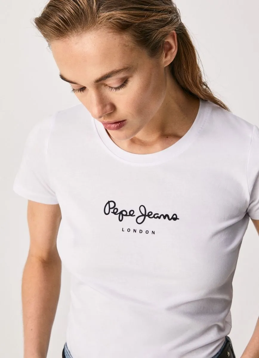 Pepe Jeans Virginia Retro Logo T-Shirt White