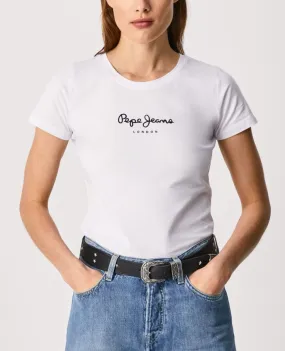 Pepe Jeans Virginia Retro Logo T-Shirt White