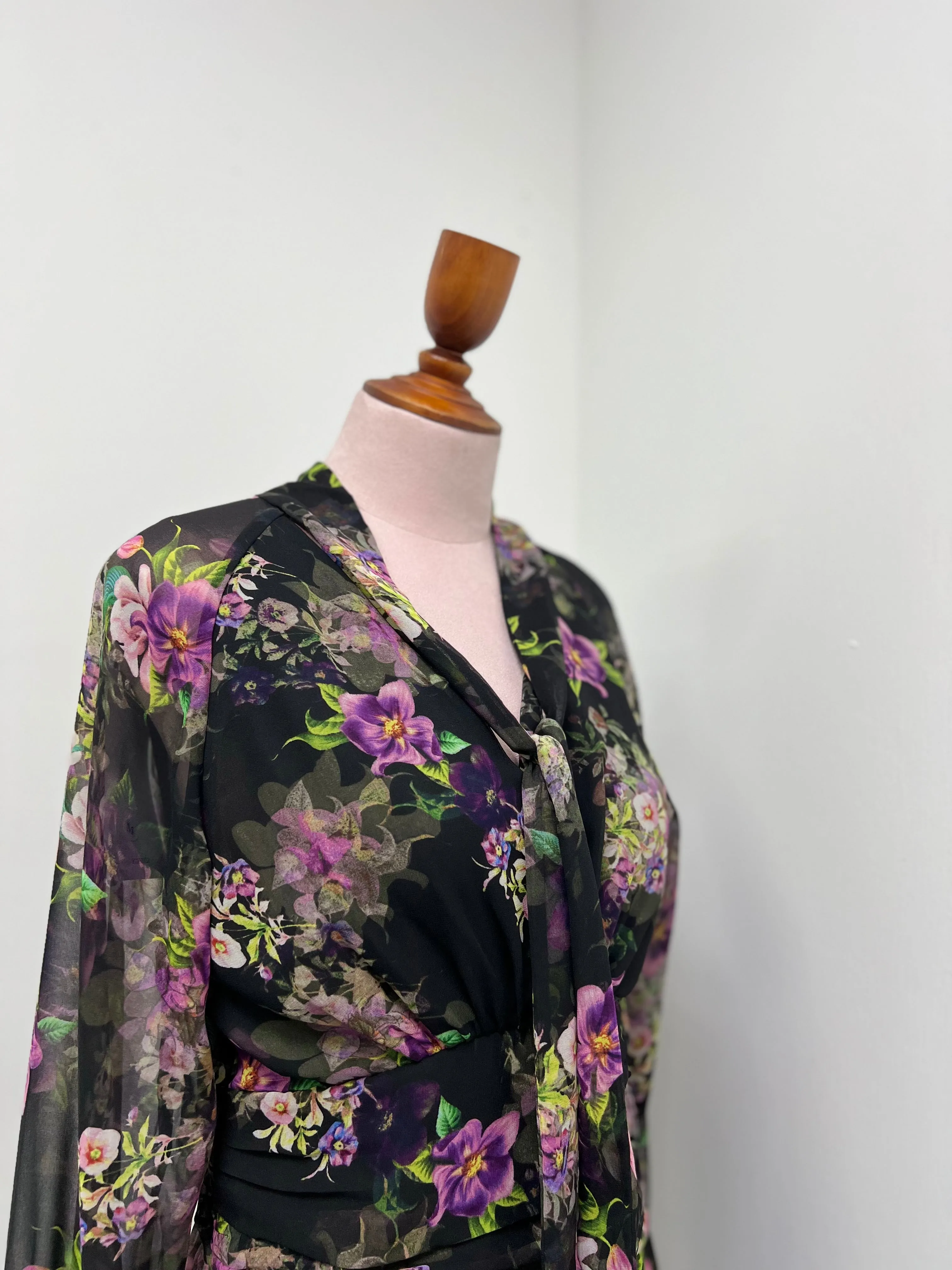 Silk Blouse with Phoenix Print