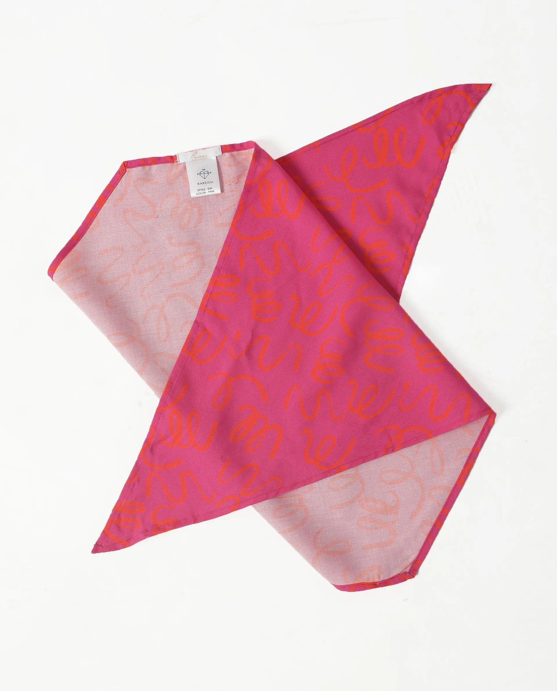 Pink Cotton Silk Ida Scarf for Women