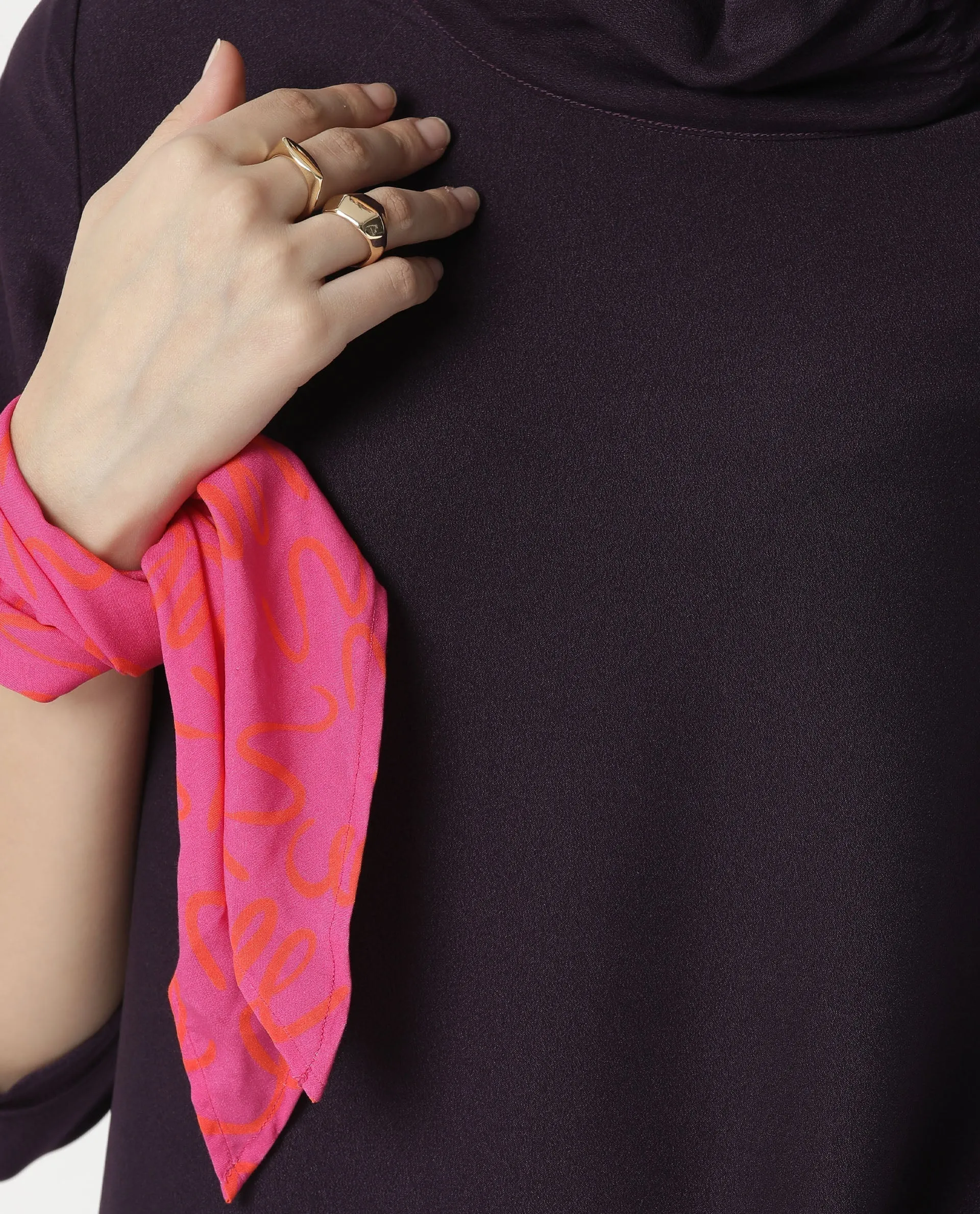 Pink Cotton Silk Ida Scarf for Women