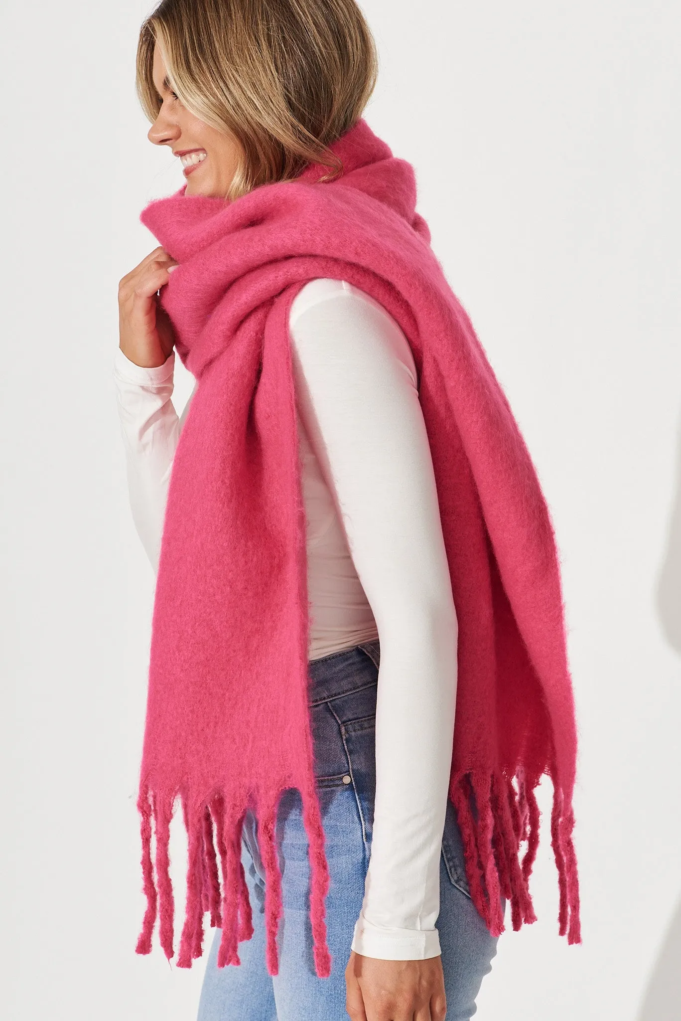 Pink Zurich Knit Scarf