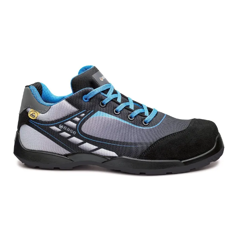 Portwest Base B0676E Bowling ESD Anti-Static Water-Resistant Puncture-Resistant Metal-Free Safety Shoes Black Blue