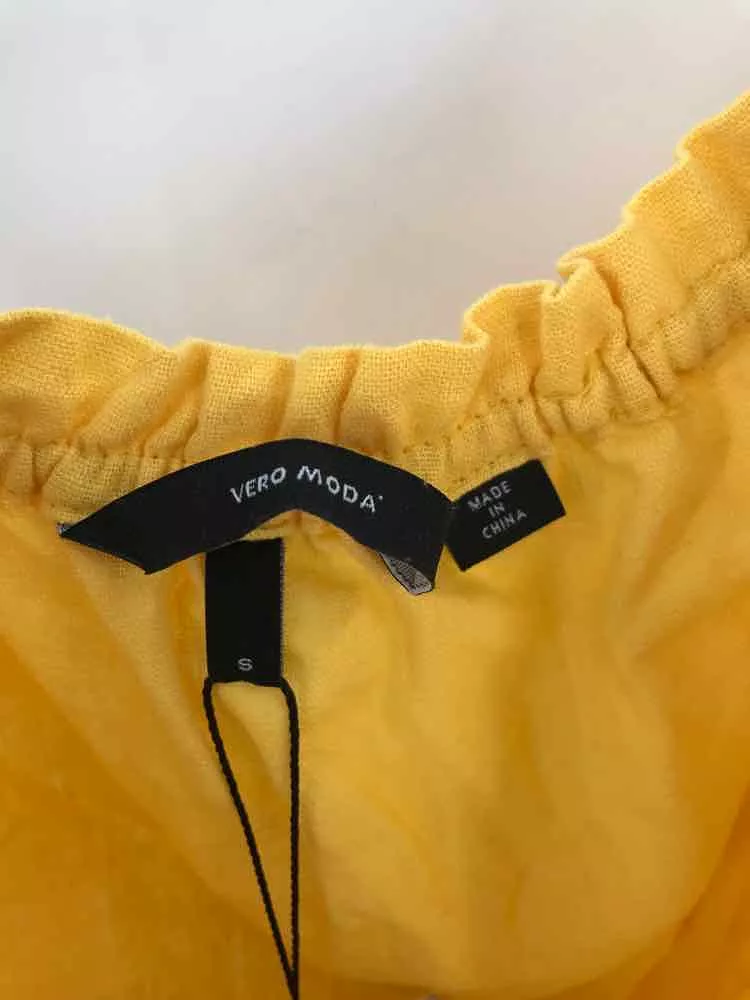 Pre-Owned Yellow Vero Moda Blouse - Size Small