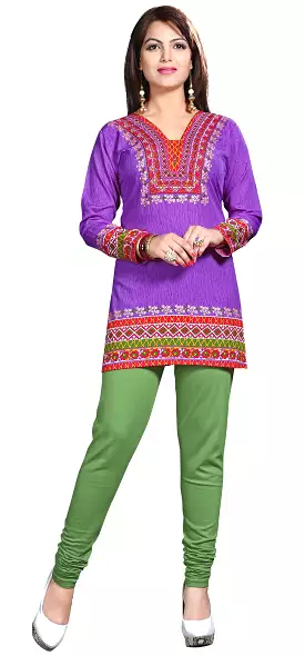 Printed Blouse India Clothing - Purple