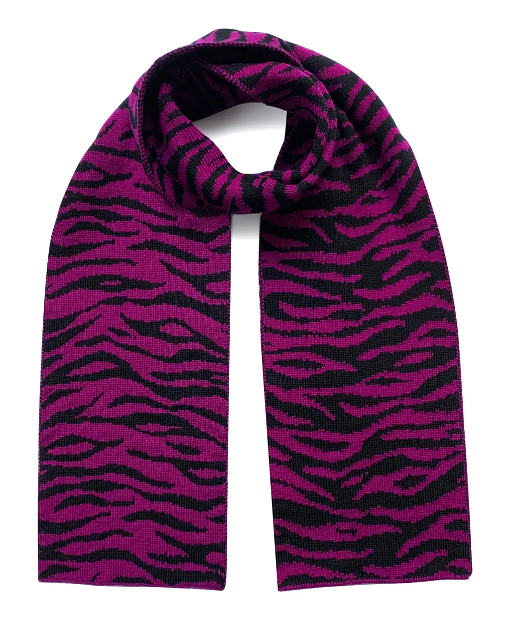 Purple Tiger Wool and Cashmere Scarf