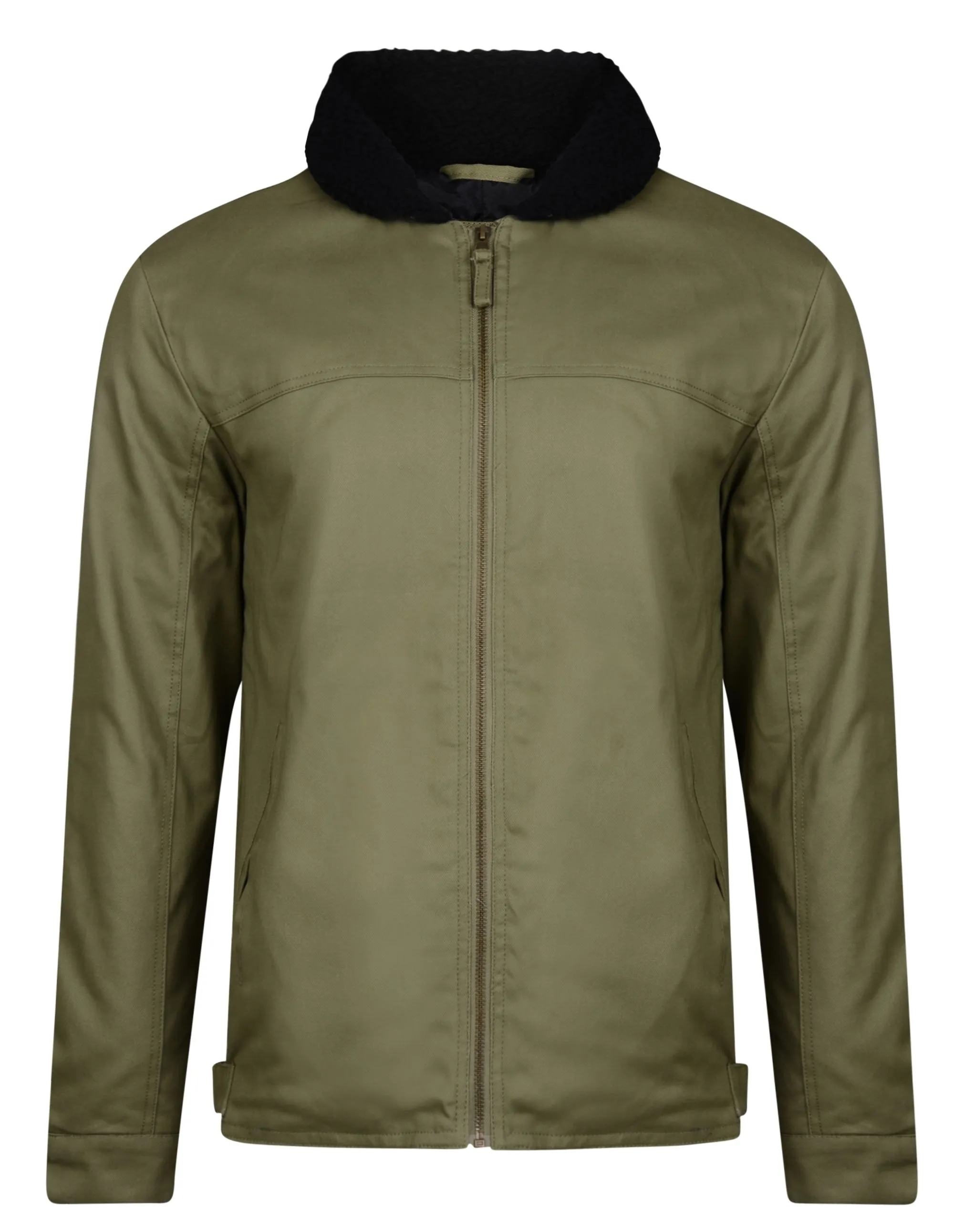 Ringspun Hostrup Military Cotton Borg Collar Flight Jacket