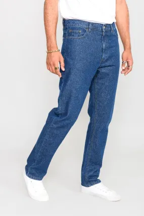 Rockford Long Leg Denim Jeans in Blue Stonewash