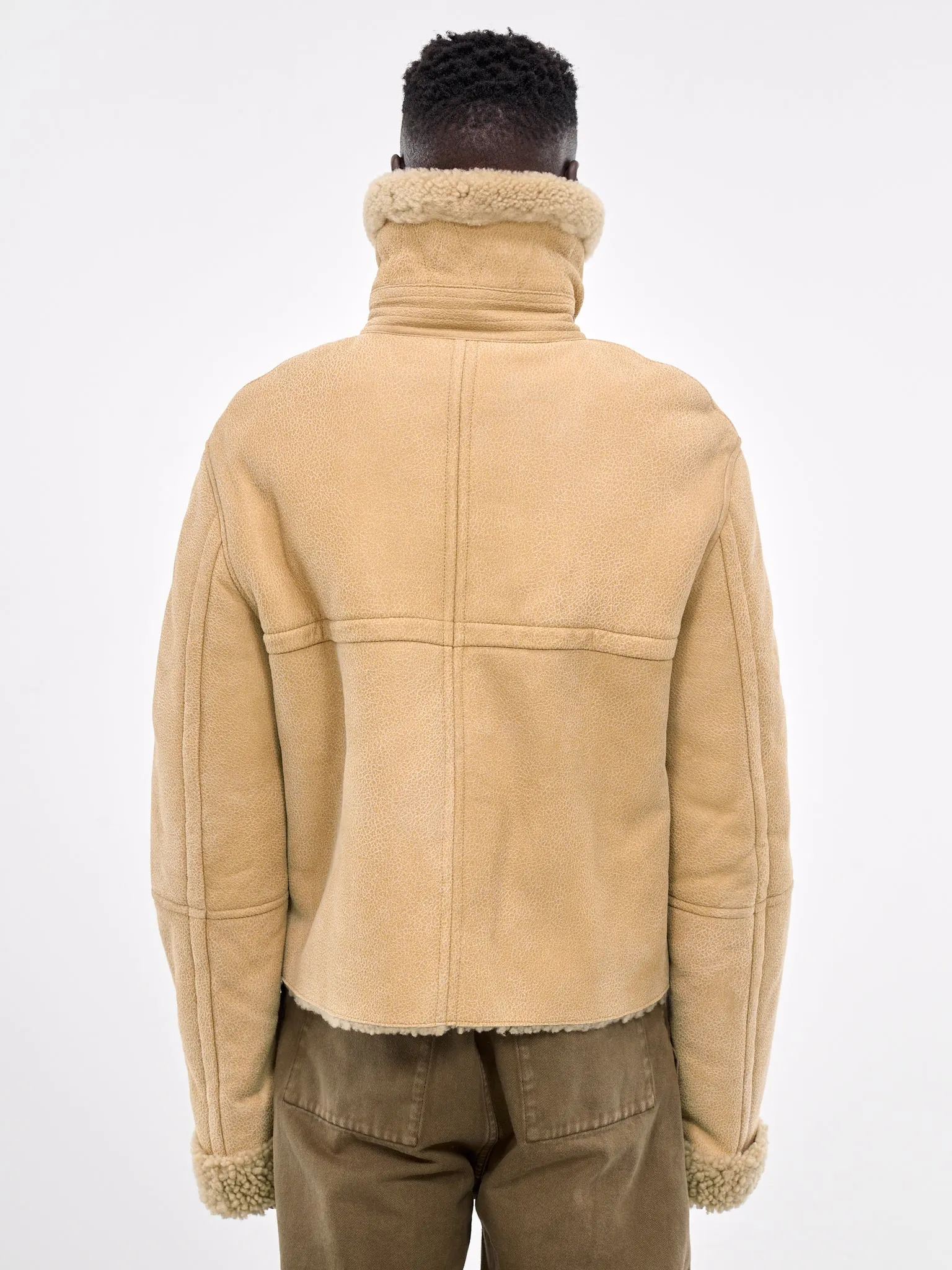 Shearling Leather Jacket (ES2424CA-CAMEL)