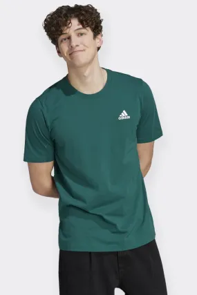 Short-sleeved jersey green t-shirt