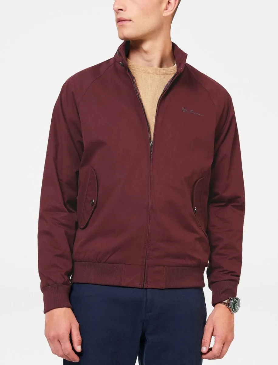 Signature Casual Harrington Jacket in Aubergine by Ben Sherman