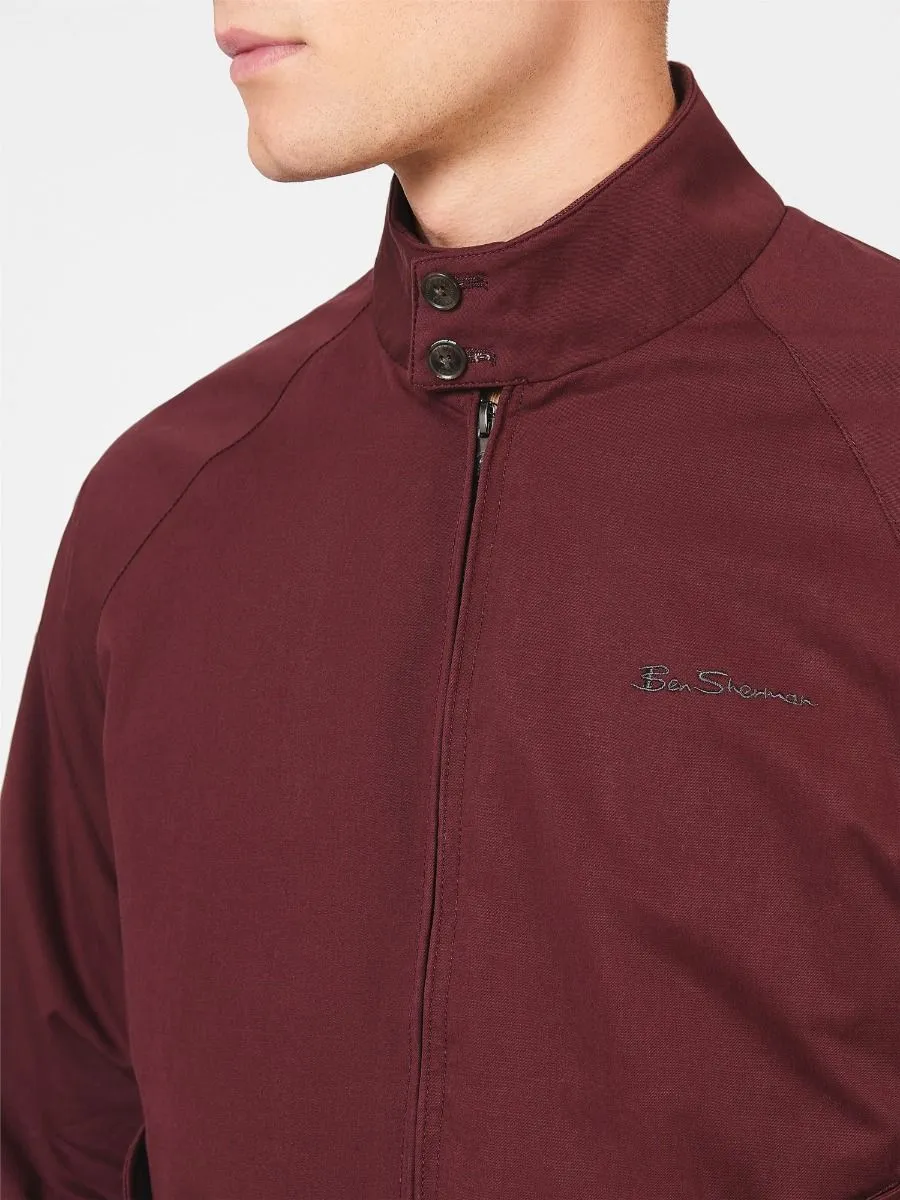 Signature Casual Harrington Jacket in Aubergine by Ben Sherman