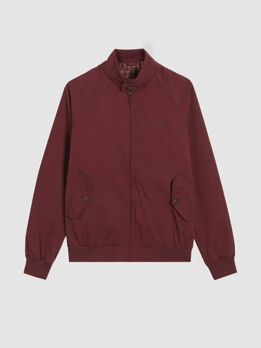 Signature Casual Harrington Jacket in Aubergine by Ben Sherman