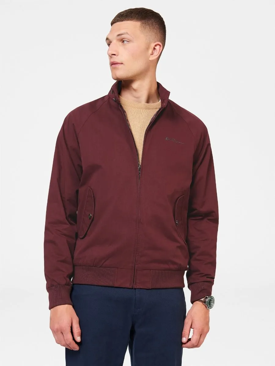 Signature Casual Harrington Jacket in Aubergine by Ben Sherman