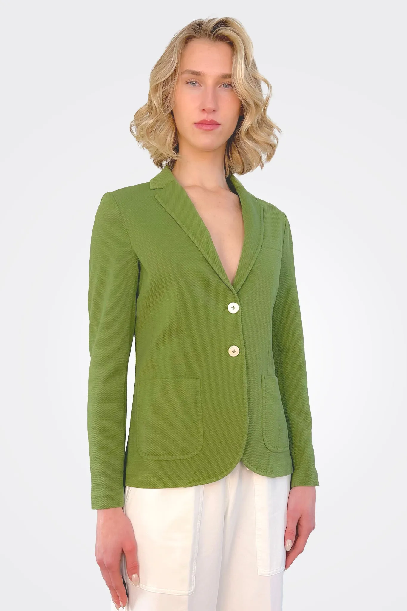 Slim Fit Oxford Blazer - Pistachio