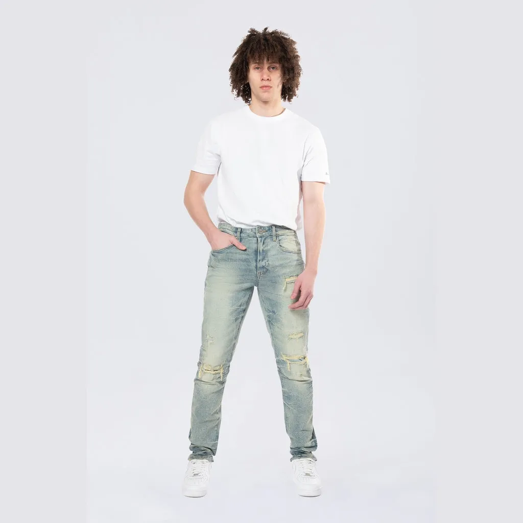 Slim Wave Effect Denim Jeans